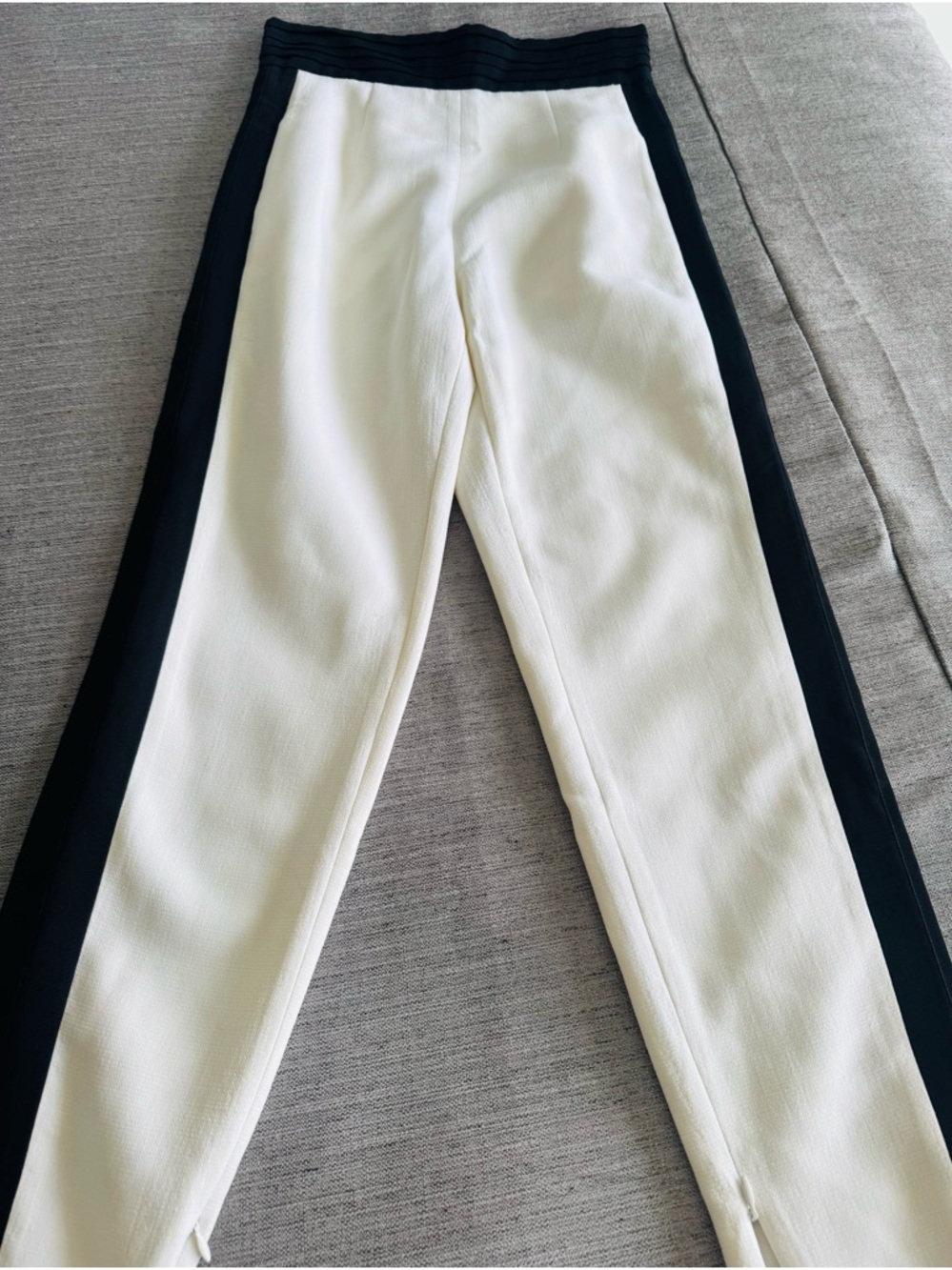 Emilio Pucci Black and White Tailored Trousers, wool blend, unique design